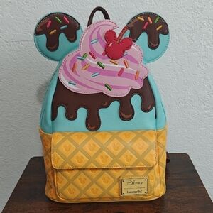 Disney Loungefly Mickey Ice Cream Mini Backpack
